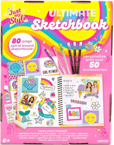Vista 5 de Just My Style Mi Mer-Mazing Cuaderno de bocetos por Horizon Group USA, Pastel al óleo