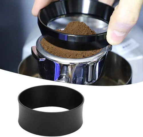 Vista 3 de Distribuidor de café universal para el hogar de aleación de aluminio para máquina de café con mango de 2.283 in negro