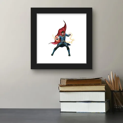 Vista 5 de Trends International Gallery Pops Marvel Comics Avengers - Póster de pared de Doctor Strange, 12 x 12 pulgadas, versión enmarcada en negro