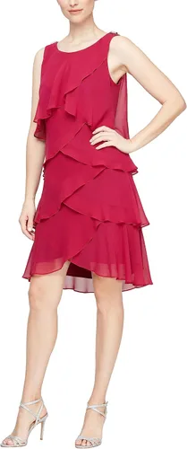 Vista 18 de S.L. Fashions Vestido de cóctel escalonado para mujer, vestido de invitada de boda (tallas pequeñas y regulares)