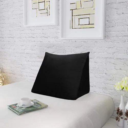 Vista 3 de Almohada de Cuña para Cabecero de Dormitorio, Almohada de Lectura para Dormitorio con Soporte para la Espalda para Sentarse en la Cama, Cojín Lumbar