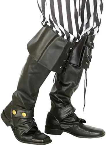 Vista 2 de Smiffy's - Fundas para botas piratas de lujo para hombre