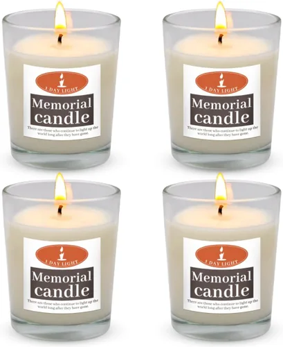 Vista 10 de Juego de 4 velas votivas verdes para Navidad y día de San Patricio, velas de cera de soja sin perfume rellenas de vidrio transparente