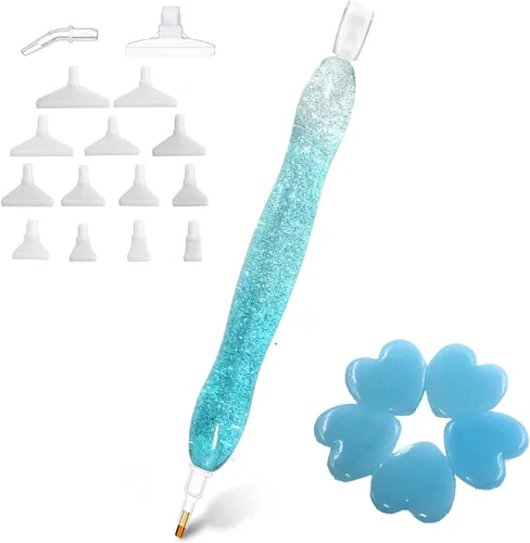 Vista 17 de Praise V Do Pluma de taladro de pintura de diamante de Navidad, kit de plumas de punta de taladro de gemas de diamantes de imitación, herramienta