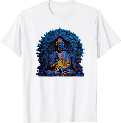 Vista 95 de Estatua de Buda Yoga Budismo Zen Buddhism Meditation T-Shirt Negro