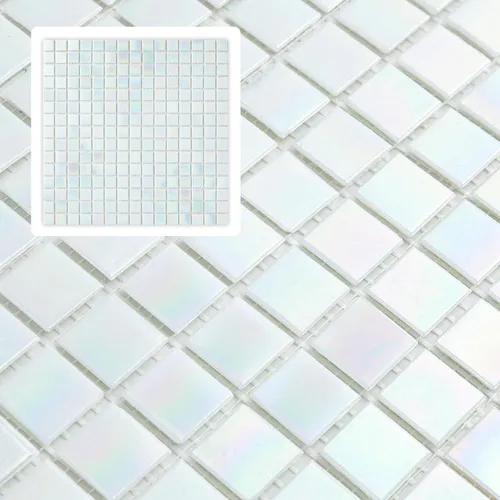 Vista 10 de 10 azulejos de mosaico cuadrado de mármol para baños y paredes exteriores, piscinas, etc. Color degradado azul oscuro