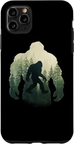 Vista 13 de Sasquatch Yeti Figure Nature Double Exposure Bigfoot Case for iPhone 17
