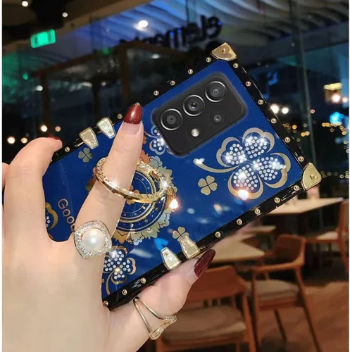 Vista 2 de Funda para Samsung Galaxy Note 20 Bling Design Bling Diamond Glitter Soft Trunk Cover con soporte de anillo y soporte de piel de teléfono