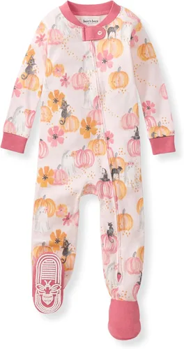 Vista 109 de Burt's Bees Baby Pijama para bebé niña, 100% algodón orgánico, pijama de una pieza, overol diagonal con cremallera, ajuste cómodo