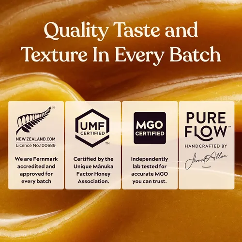 Vista 7 de Miel de Manuka UMF 10+ (MGO 261+) 100% Miel Pura de Nueva Zelanda - Certificada. Cruda, 8.8 Oz (250g) Raw & Unfiltered Manuka Honey UMF 10+