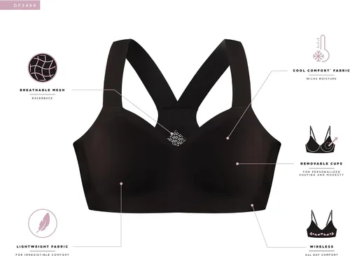 Vista 4 de Bali Comfort Revolution Easylite Df3499 - Brasier transpirable sin varillas para mujer