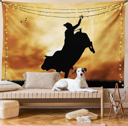 Vista 37 de Lunarable Tapiz japonés, Geisha joven en kimono con maquillaje oriental tradicional de Sakura, decoración de tela para colgar en la pared