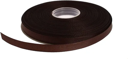 Vista 40 de Cinta de grogrén sólido de 25 yardas cada rollo, borde tejido 100% poliéster (1 pulgada, beige)