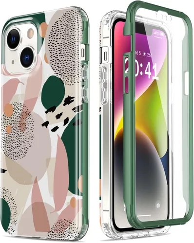 Vista 27 de Esdot Funda para iPhone 14 con Protector de Pantalla Integrado, Funda Resistente de Grado Militar con Diseños de Moda para Mujeres y Niñas, Funda