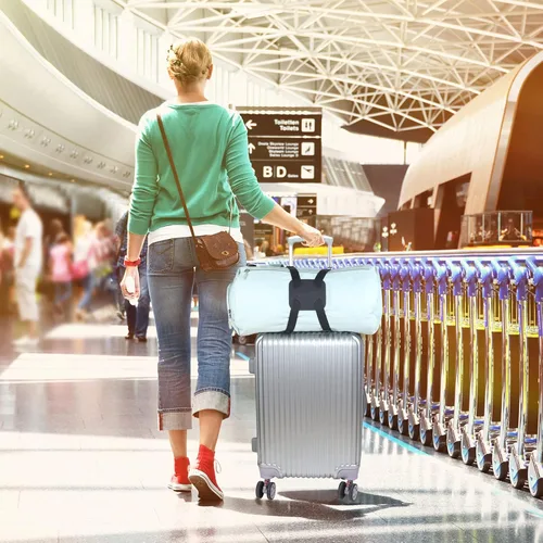 Vista 6 de Correas elásticas de equipaje para maletas, correas elásticas para equipaje de tamaño ajustable y accesorios elásticos de viaje, paquete de 2