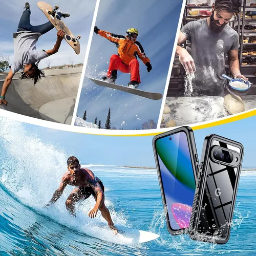 Vista 9 de SPIDERCASE para Google Pixel 10 Funda impermeable, [Protección contra caídas de grado militar de 12 pies] [Resistencia al agua IP68]