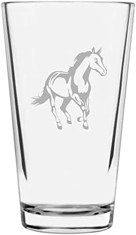 Vista 50 de Shetland Pony (cuerpo) - Vaso de pinta grabado con temática de caballo alternativo de 16 onzas
