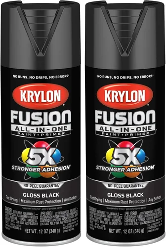 Vista 33 de Krylon Fusion - Pintura en aerosol adhesiva todo en uno para uso en interiores y exteriores, 12 onzas, vidrio de playa