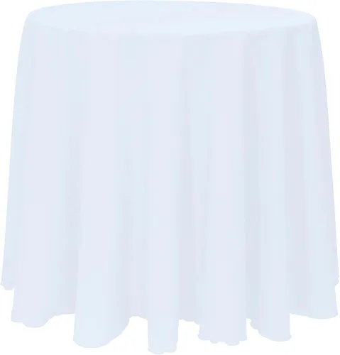 Vista 24 de Ultimate Textile 96in Round Tablecloth - Polyester Linen Table Cloth, Machine Washable, Stain & Wrinkle Resistant, Seamless Design for Events - Aqua