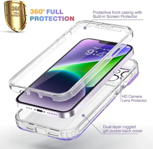 Vista 897 de DIACLARA - Funda transparente compatible con iPhone XR 6.1 pulgadas 2018