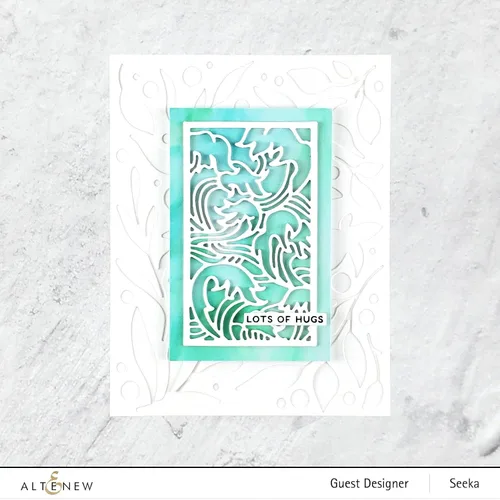 Vista 5 de Altenew Troquel con patrón de hojas sin residuos, hermosos troqueles florales para manualidades de papel, tarjetas y álbumes de recortes, troqueles
