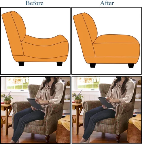 Vista 9 de Soporte de sofá hundido debajo del cojín, protector de asiento plegable para sofá (21 x 16 pulgadas)