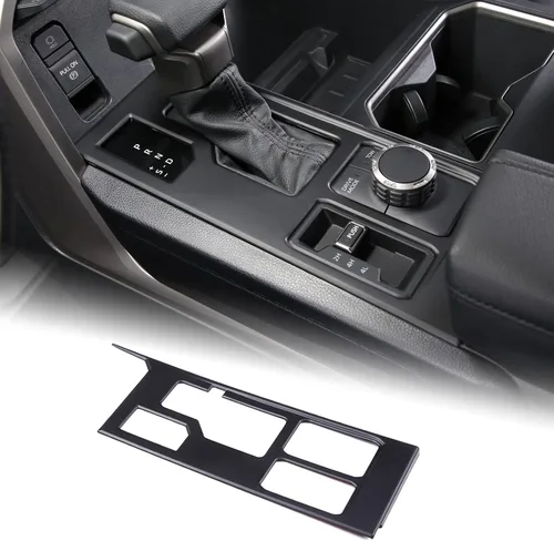 Vista 22 de Aunginsy Marco para panel de cambio de marchas con caja de almacenamiento Compatible con Toyota Tundra/Sequoia 2022-2024 2025 Protector contra