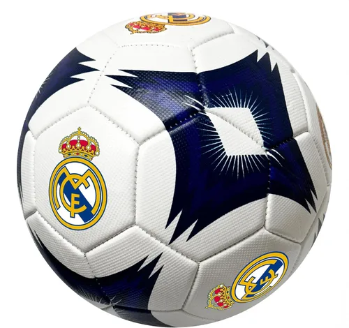 Vista 3 de Icon Sports Balón de fútbol del Real Madrid, para todas las edades - Tamaño 2, 4 y 5, balón blanco con licencia del R. Madrid