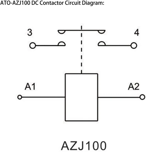 Vista 4 de Contactor ATO 12 voltios CC, 100 A solo polo