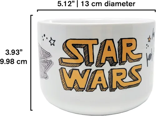 Vista 4 de Katalyst Licencias y promociones Star Wars Ramen Bowl y palillos Space Chase Millenium Falcon Tie Fighter X-Wing