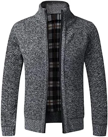 Vista 2 de Cardigan Men Sweaters Jackets Mens Knitted Sweatercoat Cardigan Sweater Coat Men