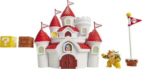 Vista 3 de Set de juego del Castillo del Reino de Setas de Super Mario con figura exclusiva de Bowser de 6.35 cm