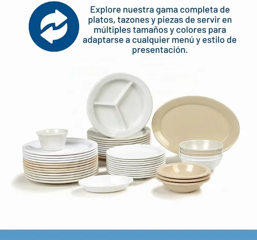 Vista 5 de Carlisle FoodService Products - Tazón reutilizable de plástico Kingline para frutas, para el hogar y el restaurante, de melamina, 5 onzas, blanco