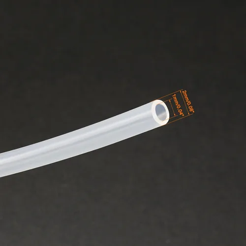 Vista 2 de uxcell Tubo de silicona de 0.039 in ID X 0.079 in 3/32 "OD 16.4 'Tubo flexible de goma de silicona Tubo de manguera de aire de agua transparente