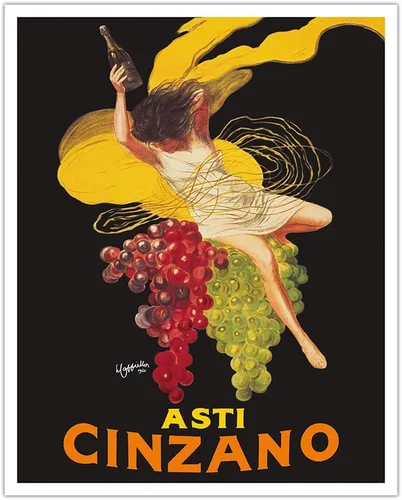 Vista 9 de Asti Cinzano - Asti Spumante - Vino blanco espumoso italiano - Póster publicitario vintage por Leonetto Cappiello c.1910 - Impresión de papel mate
