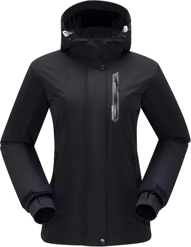 Vista 7 de CAMEL CROWN Women's Ski Jacket with Hood Winter Thicken Windproof Raincoat Warm Fleece Mountain Female Coat
