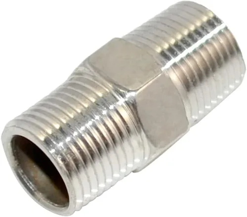 Vista 5 de Pezón hexagonal roscado macho NPT de 1/8 "x 1/8", acoplador rápido de acero inoxidable 304 (1/4")