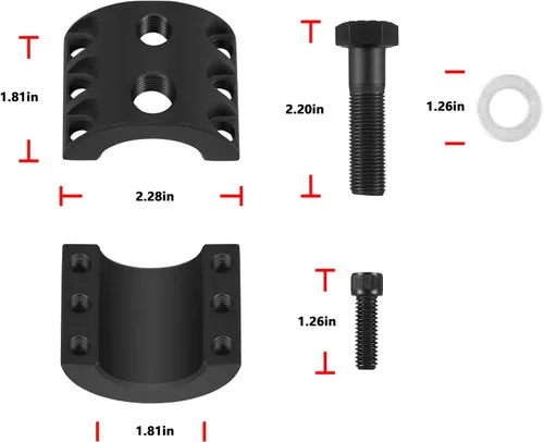 Vista 5 de Abrazadera de barra de acoplamiento del estabilizador de dirección (tubo de diámetro exterior de 1-3/8") se adapta a Jeep Wrangler JK TJ XJ ZJ MJ