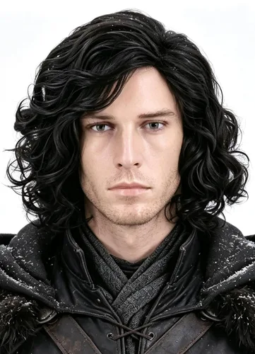 Vista 7 de Peluca de fiesta de disfraces de Halloween de cabello rizado para hombre negro