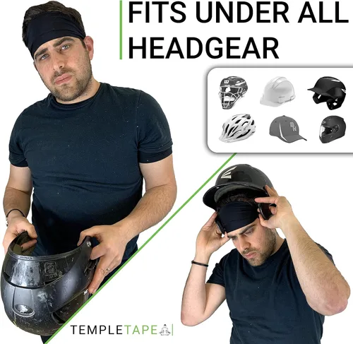 Vista 3 de Diademas para hombres y mujeres Banda deportiva para hombre y diadema deportiva que absorbe la humedad, bandas de sudor para correr, entrenamiento