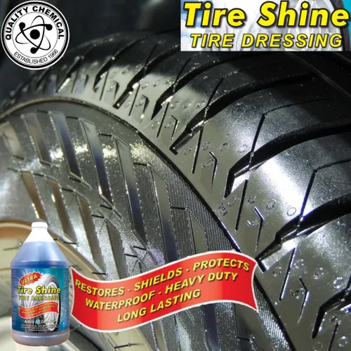 Vista 2 de Quality Chemical Ultra Tire Shine - Apósito para neumáticos a base de disolvente/1 galón (128 onzas)