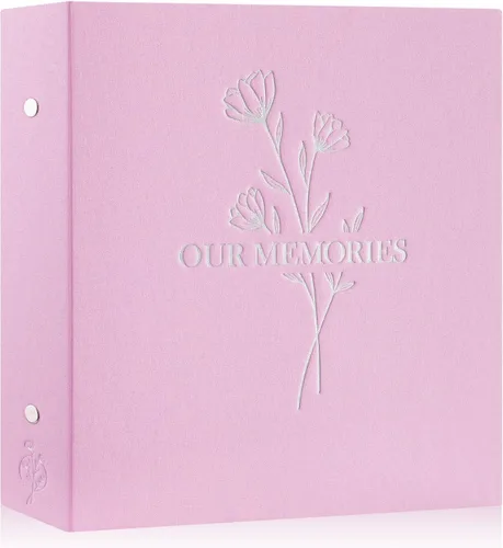 Vista 9 de Lanpn Álbumes de fotos pequeños de 4 x 6 pulgadas, 50 imágenes, paquete de 2 unidades, mini capacidad de lino Our Memories, juego de bolsillos