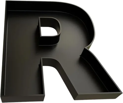 Vista 87 de Bandejas de servir de plástico duro reutilizables y rellenables con letras y números para decoración de fiesta (S, Negro)