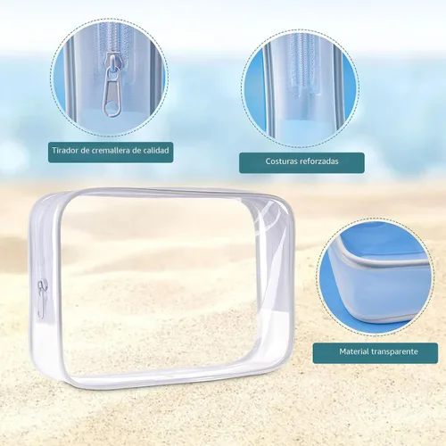 Vista 5 de Cosywell Kit de viaje de botellas exprimibles a prueba de fugas – 4 piezas de 3.4 onzas aprobadas por la TSA para champú, acondicionador y artículos