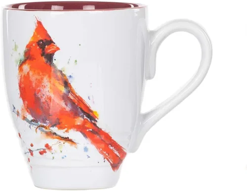 Vista 11 de Dean Crouser colección de taza de porcelana con diseño de acuarelas, bluebird