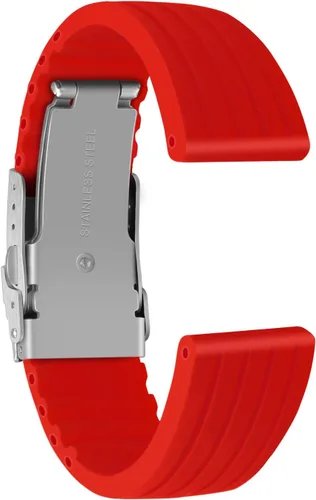 Vista 2 de Ullchro - Correa de silicona para reloj de pulsera, diseño con patrón de rayas, impermeable.