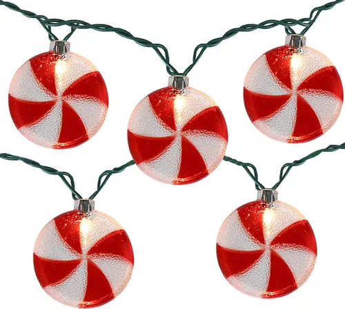 Vista 13 de Guirnalda de luces de Papá Noel de 8.5 pies, guirnalda de luces de decoración de Navidad con 10 luces de Papá Noel, luces de Navidad impermeables