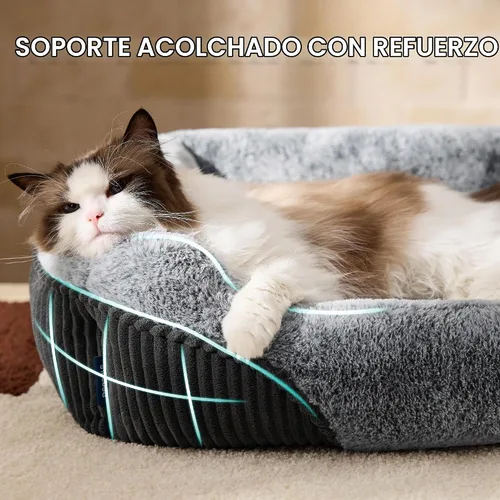 Vista 8 de Bedsure Cama lavable para perros pequeños y gatos, cama rectangular para cachorros, 20 x 19 x 6 pulgadas