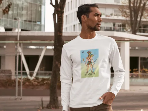 Vista 7 de El Apache Loteria Card - Camiseta mexicana para hombre