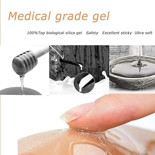 Vista 2 de LAVESHOP sujetador invisible 2 pares mujeres cinta de elevación de pecho adhesivo sujetador de silicona sin tirantes pezón cubre espalda conejo oído